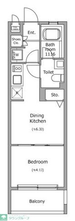 レジディア笹塚の物件間取画像